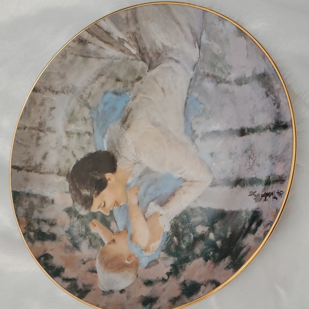 "Mother's Angel" Thornton Utz. Limited edition. 1985 The Hamilton Collection